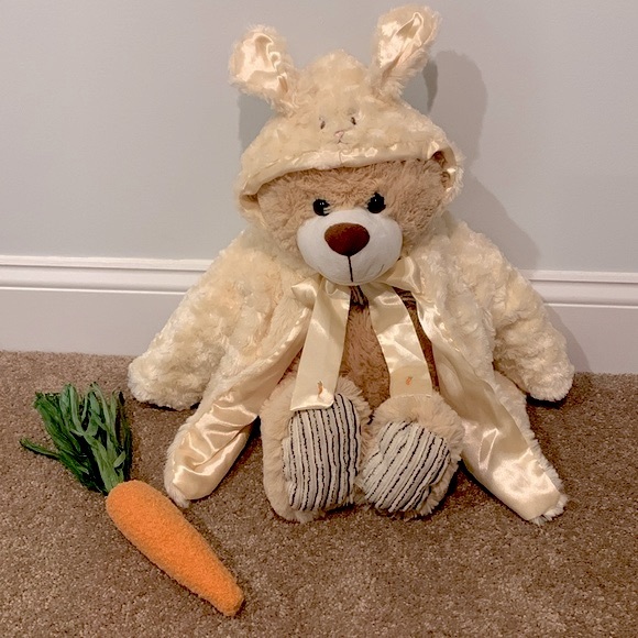 Bunny Dress Coat Baby 9–12 Mo soft fuzzy sweater satin-like Easter Spring dressy - Picture 3 of 16